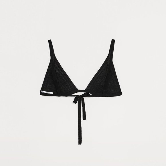 Zara Triangular Wool Bralette - Picture 2 of 6